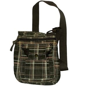 Plaid pattern cross body bag